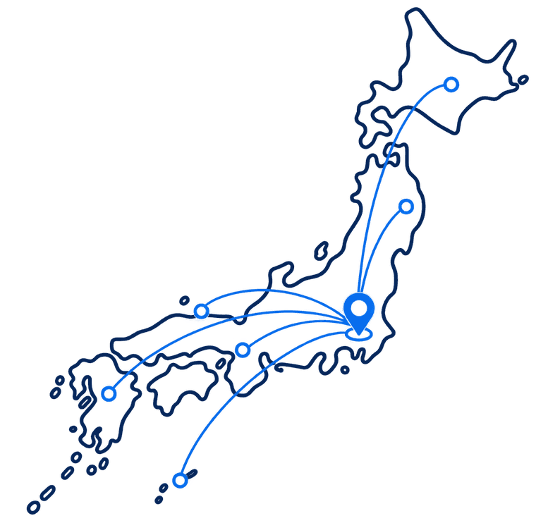 地図上で店舗が見つかる様子の図